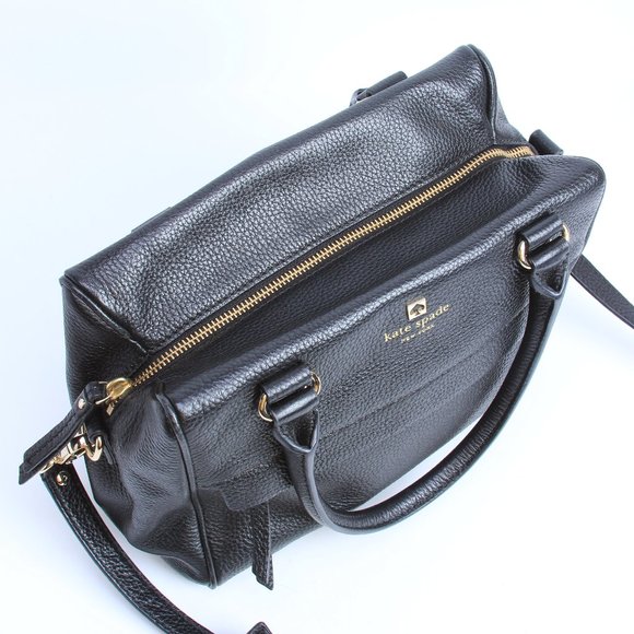 Kate Spade Crossbody Purse Black Leather - Picture 6 of 12